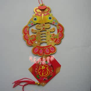  新年吊饰 鱼形吊饰小红包 富贵有鱼挂饰 新年小挂饰 迷你小红包