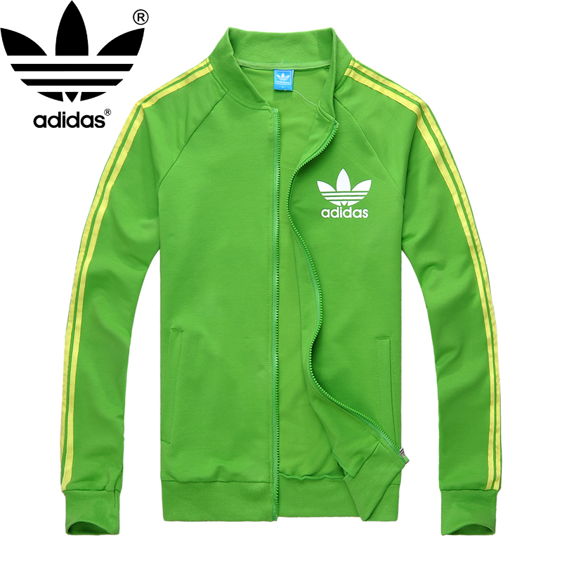 Pink adidas Jacket с салатовыми полосками