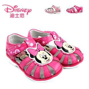  夏款 正品迪士尼 米奇童鞋 女童 凉鞋S78308儿童包头羊皮凉鞋
