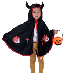万圣节服装恶魔披风儿童小披风图纸舞儿标志大全钳工牛角图片
