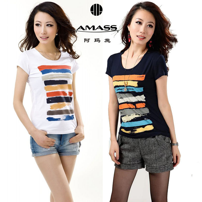 阿玛施<em>女装</em> 2014新款<em>正品哥弟</em>女士短袖T恤衫