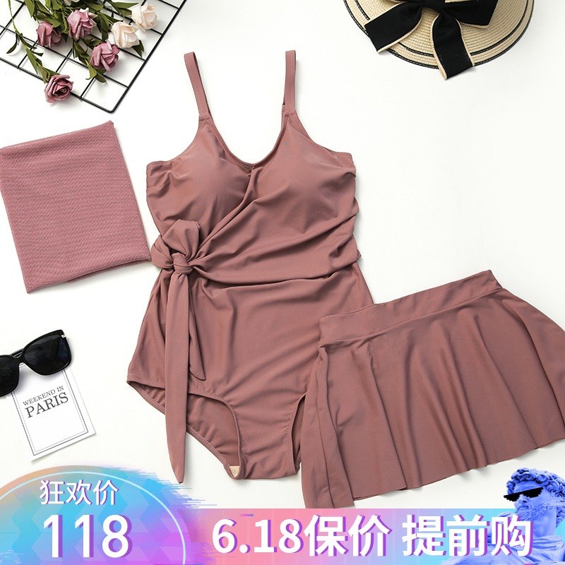 new pattern Large Swimsuit mm Three Show thin Cover the belly Size Conjoined Skirt Fission Swimwear hot springin the Sports/Yoga/Fitness/Fans supplies , Swim , Split swimsuit category - from Buy2taobao.com to provide professional Taobao agent buy service