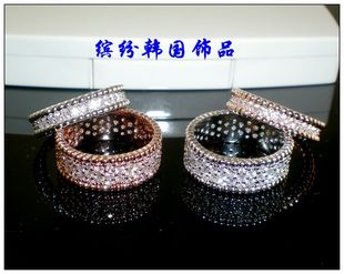  韩国制作*韩国进口*TIFFANY梵克雅宝VCA经典百搭锆石双行戒指钻戒