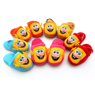  冬款童鞋儿童棉拖鞋软底地板拖鞋立体海绵宝宝棉拖鞋
