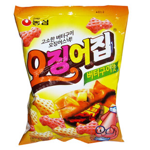  韩国农心鱿鱼味膨化片55克 韩国膨化食品 韩国进口零食