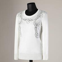 Purchasing Dolce & Gabbana D & G 2013 new spring and summer women / long-sleeved T-shirt silk round neck 39343532VT-
