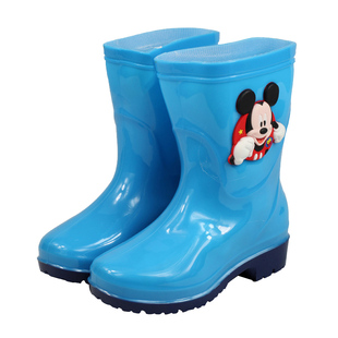  包邮Disney迪士尼儿童雨靴雨鞋宝宝时尚水晶果冻防水鞋男童女童