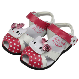  包邮正品格林米奇童鞋儿童真皮凉鞋女童夏季宝宝羊皮包头凉鞋