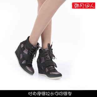  新款想你尹恩惠同款ASH魔术贴内增高马丁靴短靴韩版潮休闲女鞋子