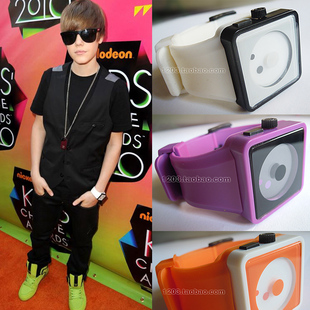  贾斯汀比伯同款手表 贾斯丁JUSTIN BIEBER青少年手表概念果冻表男