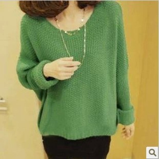 欧洲站宽松长袖套头<em>毛衣外套</em>针织衫<em>蝙蝠衫</em>秋冬