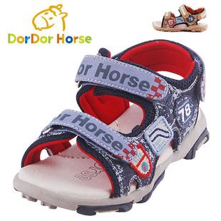  DorDor Horse儿童鞋 夏季男童 凉鞋 真皮透气防滑 2折还包邮
