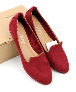  13春季zara 强货新款平底单鞋拉链圆头英伦风复古单鞋女鞋子 秒杀