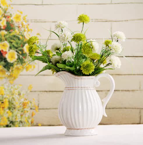 秒杀价现代简约装饰花成品餐桌田园花艺摆件欧式陶瓷花瓶套装包邮 秒杀价现代简约装饰花成品餐桌田园花艺摆件欧式陶瓷花瓶套装包邮