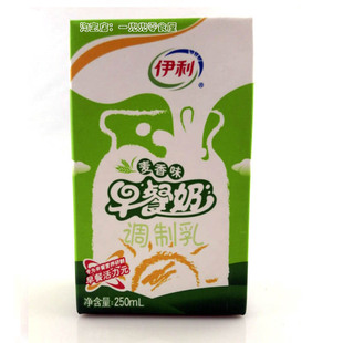  伊利麦香味早餐奶250ml 调制乳转为早餐营养研制早餐活力元牛奶