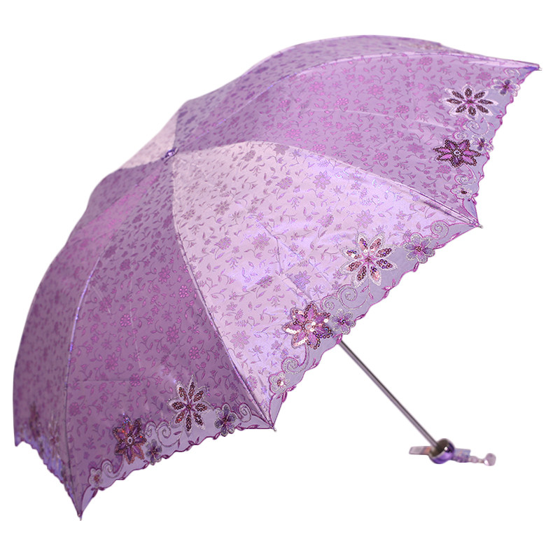2013新款天堂伞 正品专卖3320E飞花点翠 晴雨伞 超轻三折伞遮阳伞