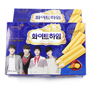  进口韩国食品 可拉奥榛子奶油蛋卷 142g  味道棒极了 紫蓝盒