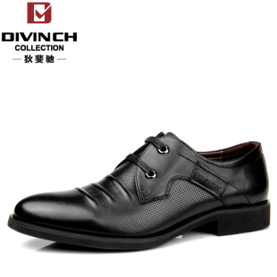  DIVINCH 夏季高端手工皮鞋 头层牛皮男鞋商务正装鞋正品真皮透气