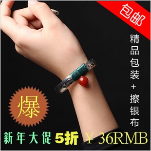  新款包邮民族风手工藏银饰品 云南苗银中国风首饰老银匠贵州手镯