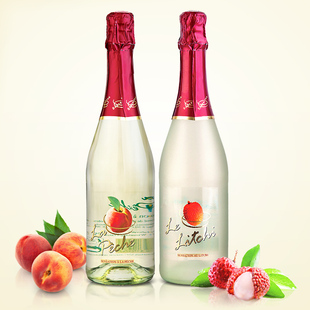  【酒美】法国原瓶进口香槟 新感觉起泡酒 桃子+ 荔枝口味绝版20套