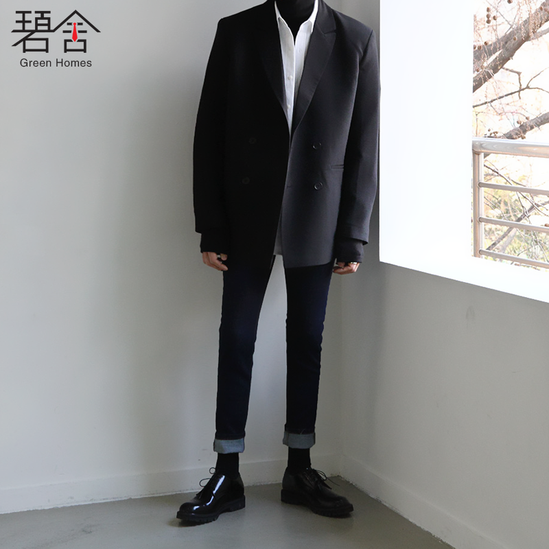 碧舍男装韩国东大门西装男修身韩版英伦风修身双排扣休闲小西服潮在类目 男装, 西服中 - 来自Buy2taobao.com提供专业的淘宝代购服务