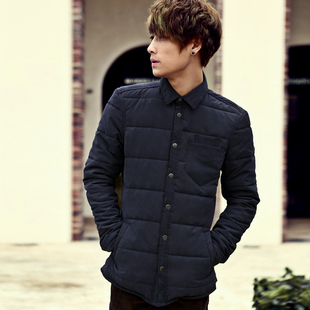  冬装潮男修身棉衣外套 男装棉服 短款男式保暖棉衣F043