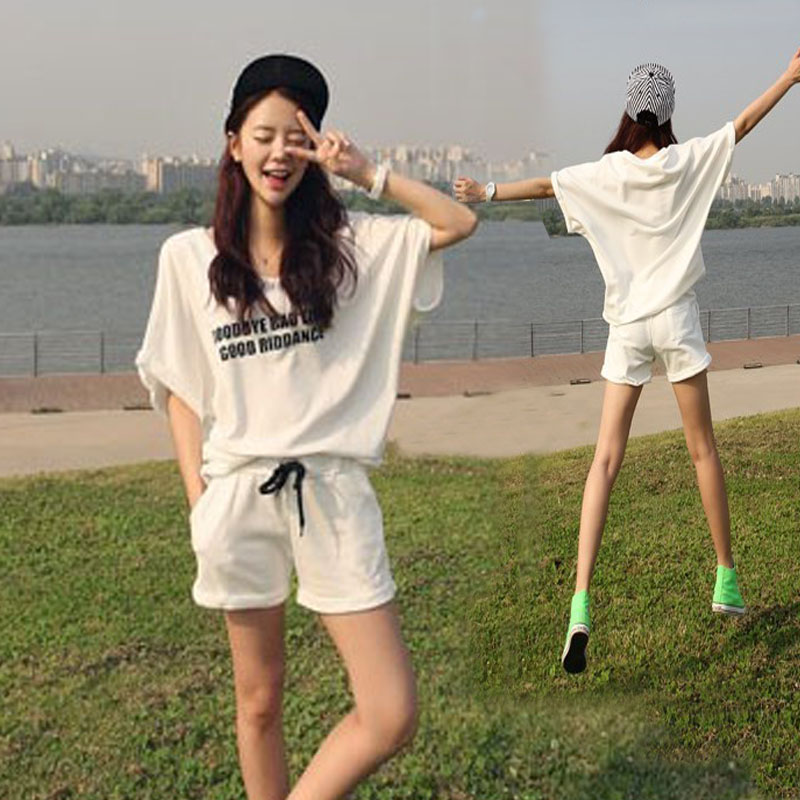 2014女装夏季新款韩版时尚简约青少年运动套