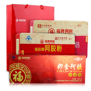  山东福牌阿胶粉铁盒精装  阿胶块制 大于500g 正品 2送3包邮