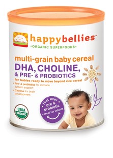  新包装 美国禧贝Happy Baby Bellies有机复合谷物高铁米粉3段 8+