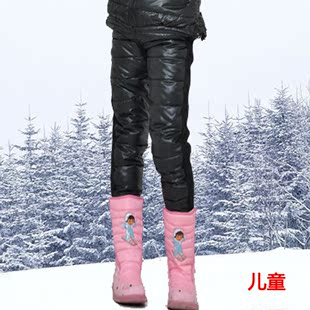  冬款特价童装大中儿童棉裤加厚显瘦羽绒棉裤 女童