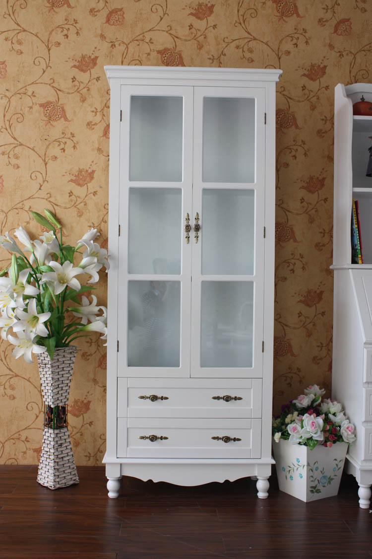 European style Ivory fashion Modern minimalist Countryside solid wood White Drawers Lockers Bookcase Wine cabinet Glass cabinetin the Residential furniture , Cabinet , Wine category - from Buy2taobao.com to provide professional Taobao agent buy service