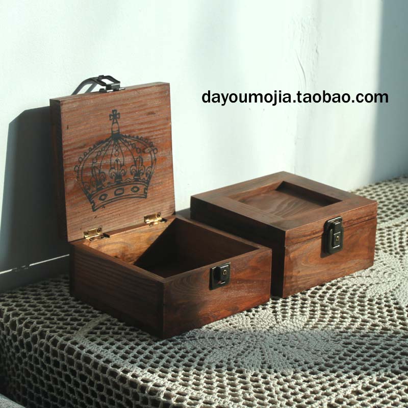 ZAKKA Retro Reminiscence Wooden box All solid wood storage box Jewelry box Lock Storage box pine Boxin the Storage consolidation , Home Storage appliances , Storage Box , Jewelry Box category - from Buy2taobao.com to provide professional Taobao agent buy service