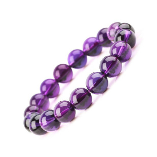  低价促销 极品紫玻璃手链 男女款 时尚饰品 10毫米 包邮