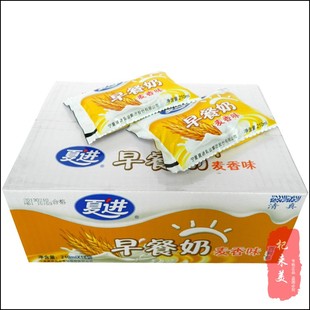  宁夏特产 夏进牛奶麦香味早餐奶210-18袋/箱乳制品 营养丰富