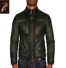 Одежда из кожи 美国代购dsquared2新款正品秋装男装/皮衣立领修身拉链41378386xi