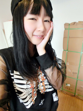 新款原宿风欧美骷髅手指戒指黄金印花摇滚网纱