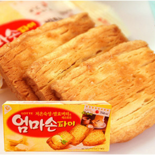  进口零食384层韩国乐天lotte妈妈手派/手工饼干 127g