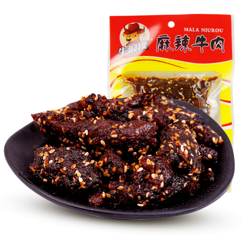 Niu Lang Han Chongqing specialty Spicy and spicy Dried beef 60g Sichuan Province snacks snack Trampin the Snacks/Nuts/Specialty , Beef jerky/Preserved pork/Lo Snacks , Beef category - from Buy2taobao.com to provide professional Taobao agent buy service