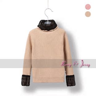  冬装新款儿童宝宝女童装羊绒羊毛混纺高领针织衫毛衣羊绒衫