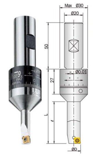 台湾NINE9耐久间隙式小孔精搪刀99121-23 SB20-2350-01