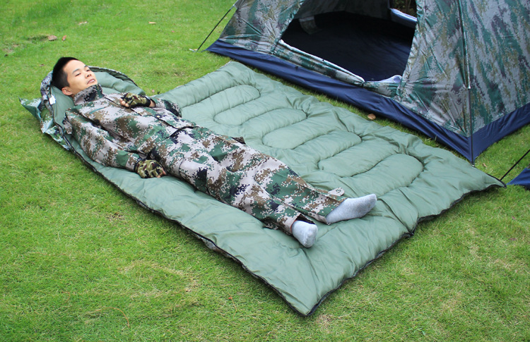 <军用睡袋特种兵迷彩户外帐蓬野营信封式夏季单人成人四季气垫|msdalam kategori luar/Mountaineer/Camping/Aksesori perjalanan, beg tidur - dari Buy2taobao.com untuk memberikan perkhidmatan ejen Taobao profesional membeli