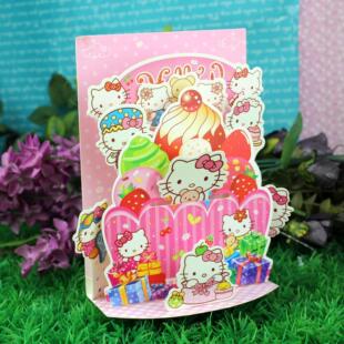  韩国创意贺卡 高级立体花朵式祝福贺卡批发价 小卡片 明信片