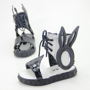  夏季新款儿童潮款兔头拼接女童公主凉靴 小童韩版女童凉鞋