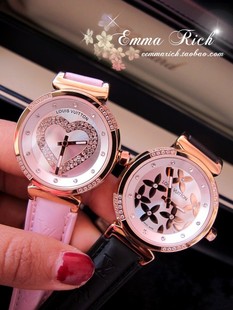  情人节礼物 四叶草樱花粉 施华洛世奇钻石 J12情侣对表 手表腕表