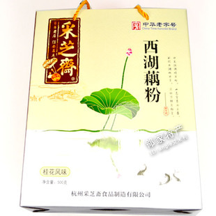  中华老字号 杭州特产 采芝斋西湖藕粉 桂花风味 500克 礼盒送礼