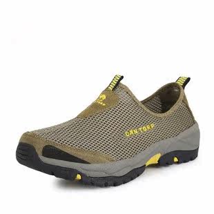 Spring/summer men's outdoor shoes lightweight walking shoe breathable hiking shoe sports a genuine off road running shoe mesh shoe bag-mail
