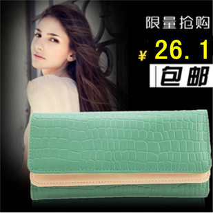 2013 new Korean purse Ladies doubles clamshell stones sharp 30 percent large zip around wallet ladies wallets wallet money clip