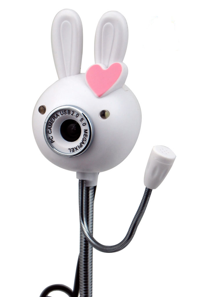 大白兔 电脑高清摄像头 语音聊天视频摄像头 特
