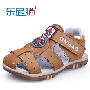  包邮 夏季新款真皮童鞋 儿童凉鞋 男童学生包头凉鞋里外全皮