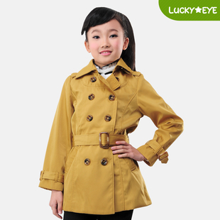  女童春装韩版新款 儿童风衣外套童装大童春装长款外套大衣